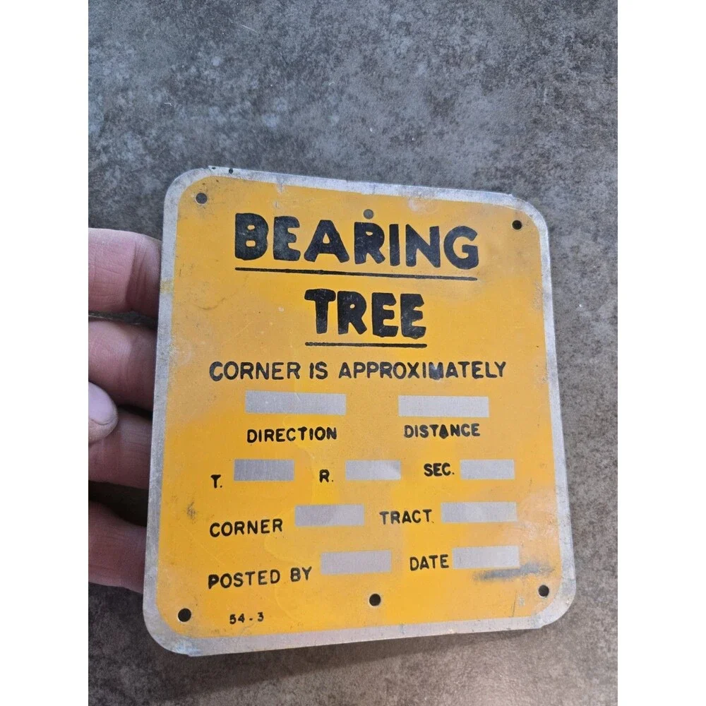 Vintage Bearing Tree Metal Sign Usfs United States Forest Service #4